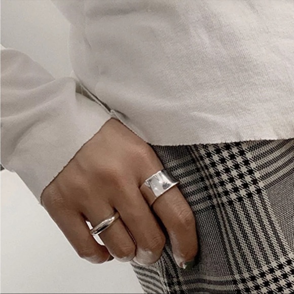 NEW geometric 925 sterling silver adjustable rings - Picture 5 of 7